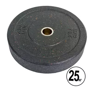 Блины (диски) бамперные для кроссфита Raggy Bumper Plates TA-5126 FDSO  25кг  Черный (58508104)