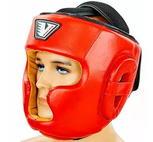Шлем боксерский с полной защитой VL-8193 Velo  XL Красный (37241018)
