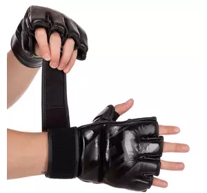 Перчатки гибридные для единоборств ММА Rush BO-0481 UFC  L Черный (37512095)