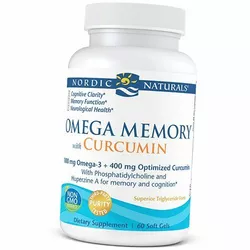 Омега для памяти с куркумином, Omega Memory with Curcumin, Nordic Naturals  60гелкапс (67352030)