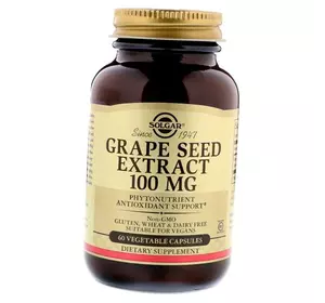 Экстракт виноградных косточек, Grape Seed Extract 100, Solgar  60вегкапс (71313003)