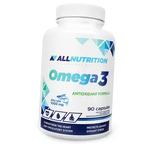 Жирные кислоты, Омега 3, Omega 3, All Nutrition  90гелкапс (67003001)