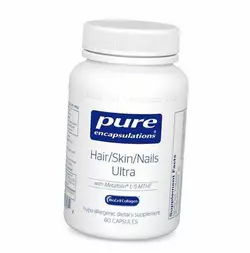 Витамины для волос, кожи и ногтей, Hair/Skin/Nails Ultra, Pure Encapsulations  60вегкапс (36361038)