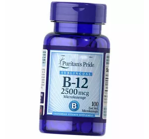 Сублингвальный Витамин В12, Sublingual Vitamin B-12 2500, Puritan's Pride  100леденцов (36367250)