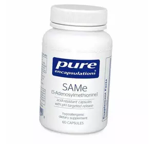 S-Аденозилметионин, SAMe, Pure Encapsulations  60капс (72361005)