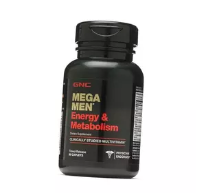 Комплекс витаминов для мужчин, Mega Men Energy & Metabolism, GNC  90каплет (36120047)
