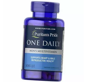 Мультивитамины для мужчин, One Daily Men's Multivitamin, Puritan's Pride  100каплет (36367097)