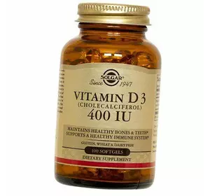Витамин Д3, Vitamin D3 400, Solgar  100гелкапс (36313161)