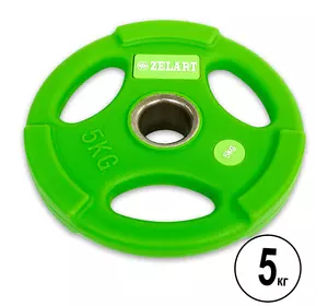 Блины (диски) полиуретановые TA-5336 Zelart  5кг 50мм Салатовый (58363168)