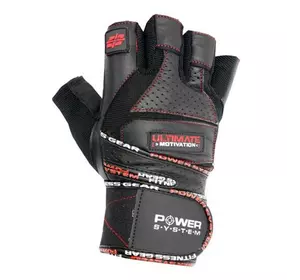 Перчатки для тяжелой атлетики PS-2810 Ultimate Motivation Power System  L Черно-красный (07227048)