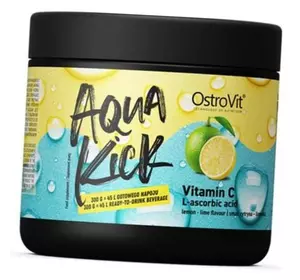 Витамин С порошок, Aqua Kick Vitamin C, Ostrovit  300г Лимон-лайм (36250083)