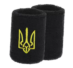 Напульсник спортивный махровый Герб Украины BC-9280    Черный (35508021)