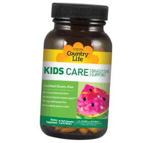 Пищеварительные ферменты для детей, Kids Care Digestive Support, Country Life  120таб (69124002)