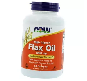 Льняное масло с высоким содержанием лигнана, High Lignan Flax Oil, Now Foods  120гелкапс (67128020)