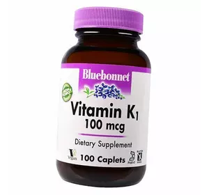 Витамин К1, Vitamin K1, Bluebonnet Nutrition  100каплет (36393083)