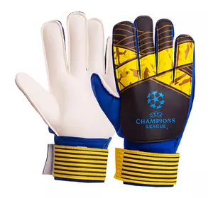 Перчатки вратарские с защитными вставками FB-903 No branding  10 Желто-синий (57429063)