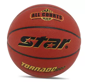 Мяч баскетбольный Tornado 2000 BB3157 Star  №7 Красный (57623116)