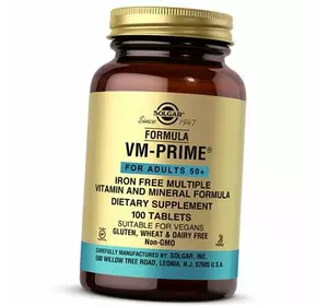 Комплекс витаминов после 50 лет, Formula VM-Prime, Solgar  100таб (36313023)