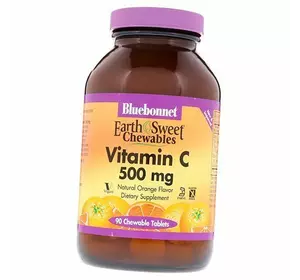 Витамин С жевательный, Vitamin C 500 Chew, Bluebonnet Nutrition  90таб Апельсин (36393017)