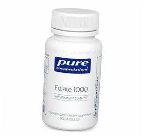 Фолат, метафолин, Folate 1000, Pure Encapsulations  90капс (36361039)