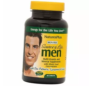 Витамины для мужчин, Source of Life Men, Nature's Plus  60таб (36375097)