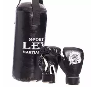 Боксерский набор детский LV-4686 Lev Sport   Черно-белый (37423011)