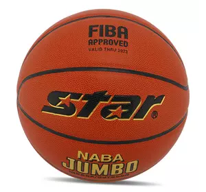 Мяч баскетбольный Naba Jumbo FIBA BB337 Star  №7 Оранжевый (57623096)