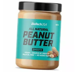 Арахисовая Паста, Peanut Butter, BioTech (USA)  400г Однородный (05084012)