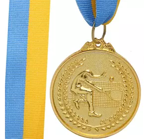 Медаль спортивная с лентой Большой Теннис C-8759 FDSO    Золотой (33508389)