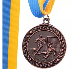 Медаль спортивная с лентой Футбол C-7020     Бронзовый (33508319)