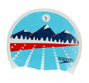 Шапочка для плавания Slogan Print Speedo   Голубой (60443005)
