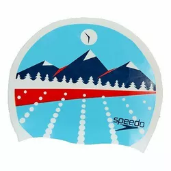 Шапочка для плавания Slogan Print Speedo   Голубой (60443005)