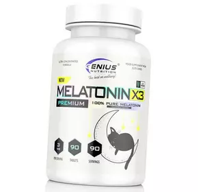 Мелатонин таблетки, Melatonin-X3, Genius Nutrition  90таб (72562002)