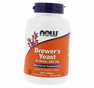 Пивные дрожжи таблетки, Brewer's Yeast 650, Now Foods  200таб (72128019)