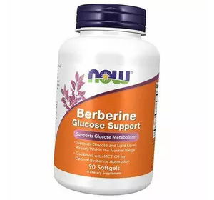 Берберин для регулирования уровня глюкозы, Berberine Glucose Support, Now Foods  90гелкапс (72128066)