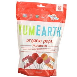 Органические Леденцы, Organic Pops Favorites, YumEarth  349г Фруктовый (05608001)