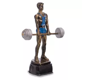 Статуэтка наградная спортивная Тяжелая атлетика Штангист C-2457-B8     Бронза (33508272)