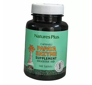 Ферменты Папаи, Papaya Enzyme, Nature's Plus  180таб (69375005)