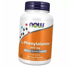 Фенилаланин, Поддержка нервной системы, L-Phenylalanine 500, Now Foods  120вегкапс (27128021)