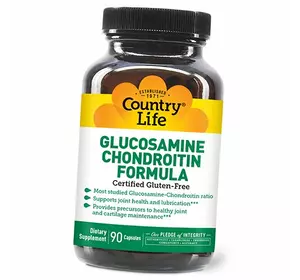 Глюкозамин Хондроитин Комплекс, Glucosamine & Chondroitin Formula, Country Life  90капс (03124001)