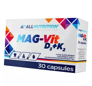 Комплекс Витаминов, Mag-Vit D3 + K2, All Nutrition  30капс (36003019)