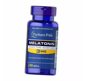 Мелатонин, Melatonin 3, Puritan's Pride  240таб (72367007)