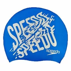 Шапочка для плавания Slogan Print Speedo   Сине-серый (60443005)