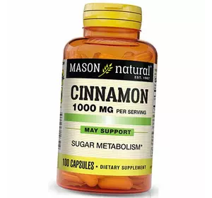 Корица, Cinnamon 1000, Mason Natural  100капс (71529008)