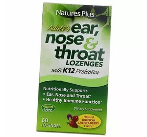 Комплекс ухо, горло, нос, Adults Ear Nose & Throat, Nature's Plus  60леденцов Тройная ягода (72375009)