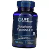 Глутатион и Цистеин, Glutathione Cysteine & C, Life Extension  100капс (70346006)