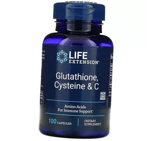 Глутатион и Цистеин, Glutathione Cysteine & C, Life Extension  100капс (70346006)