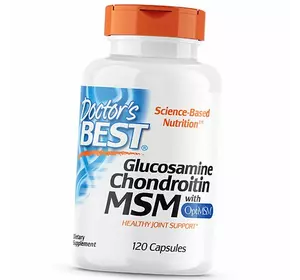 Глюкозамин Хондроитин МСМ, Glucosamine Chondroitin with OptiMSM, Doctor's Best  120капс (03327001)