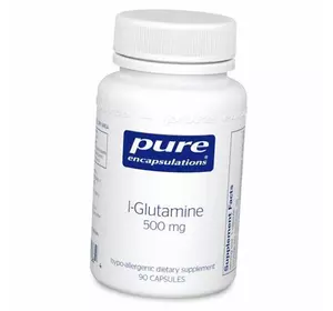 Глутамин, L-Glutamine 500, Pure Encapsulations  90капс (32361002)
