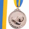 Медаль спортивная с лентой Футбол C-7011     Серебряный (33508318)